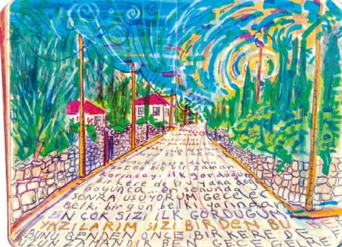 pamuk,souvenirs des montagnes au loin,carnets dessinés,littérature turque,beau livre,dessin,texte et image,journal,autobiographie,peinture,écriture,turquie,istanbul,voyages,culture