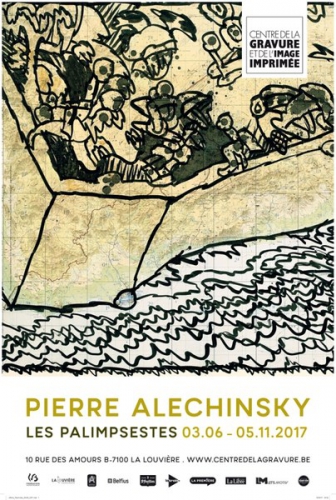 alechinsky,pierre,les palimpsestes,exposition,la louvière,centre de la gravure et de l'image imprimée,peinture,gravure,culture